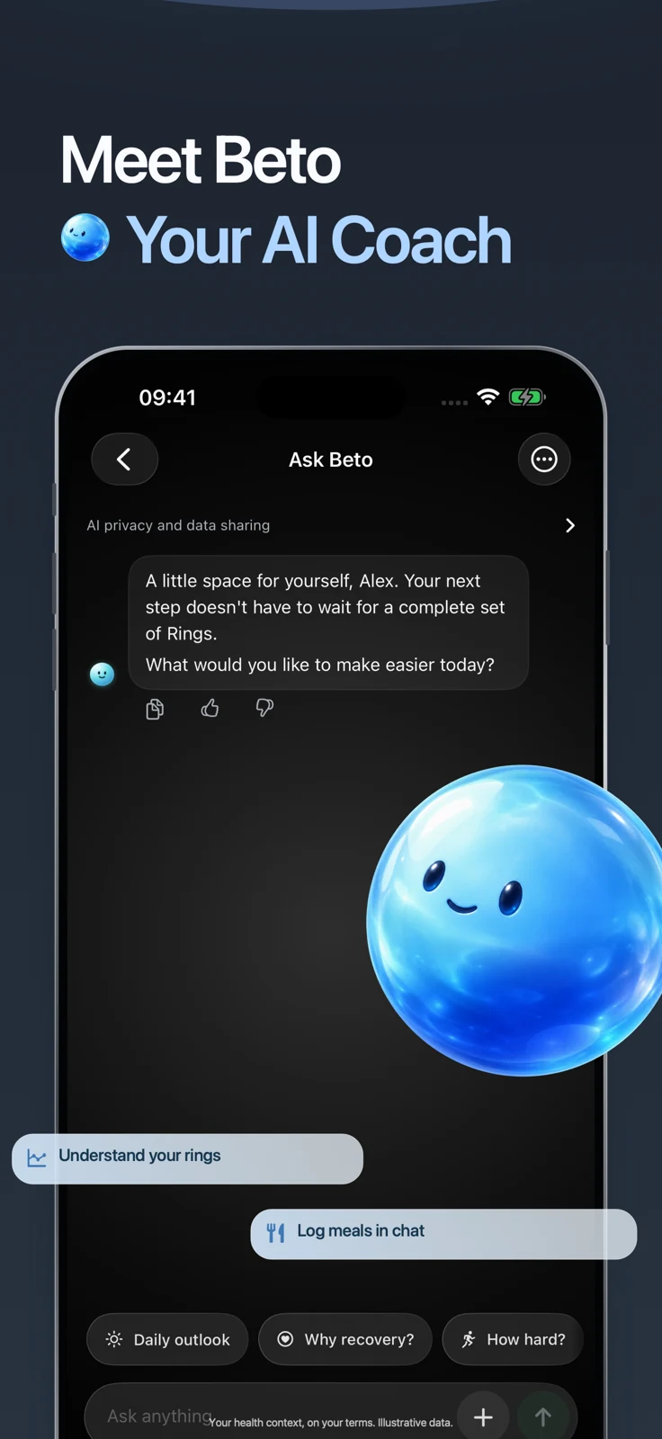 Náhled Better v App Store, ukázková data